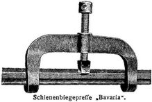 Schienenbiegepresse »Bavaria«.