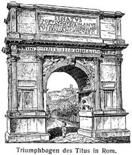 Triumphbogen des Titus in Rom.